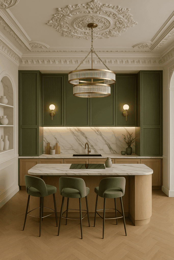 Cuisine ouverte et moderne dans une maison : le design sur mesure par un architecte d’intérieur