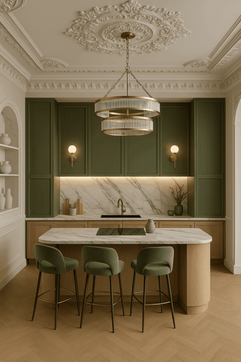 Cuisine ouverte et moderne dans une maison : le design sur mesure par un architecte d’intérieur