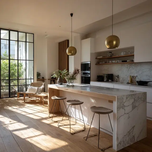 Rénovation d'une cuisine de villa de luxe à Marne la coquette