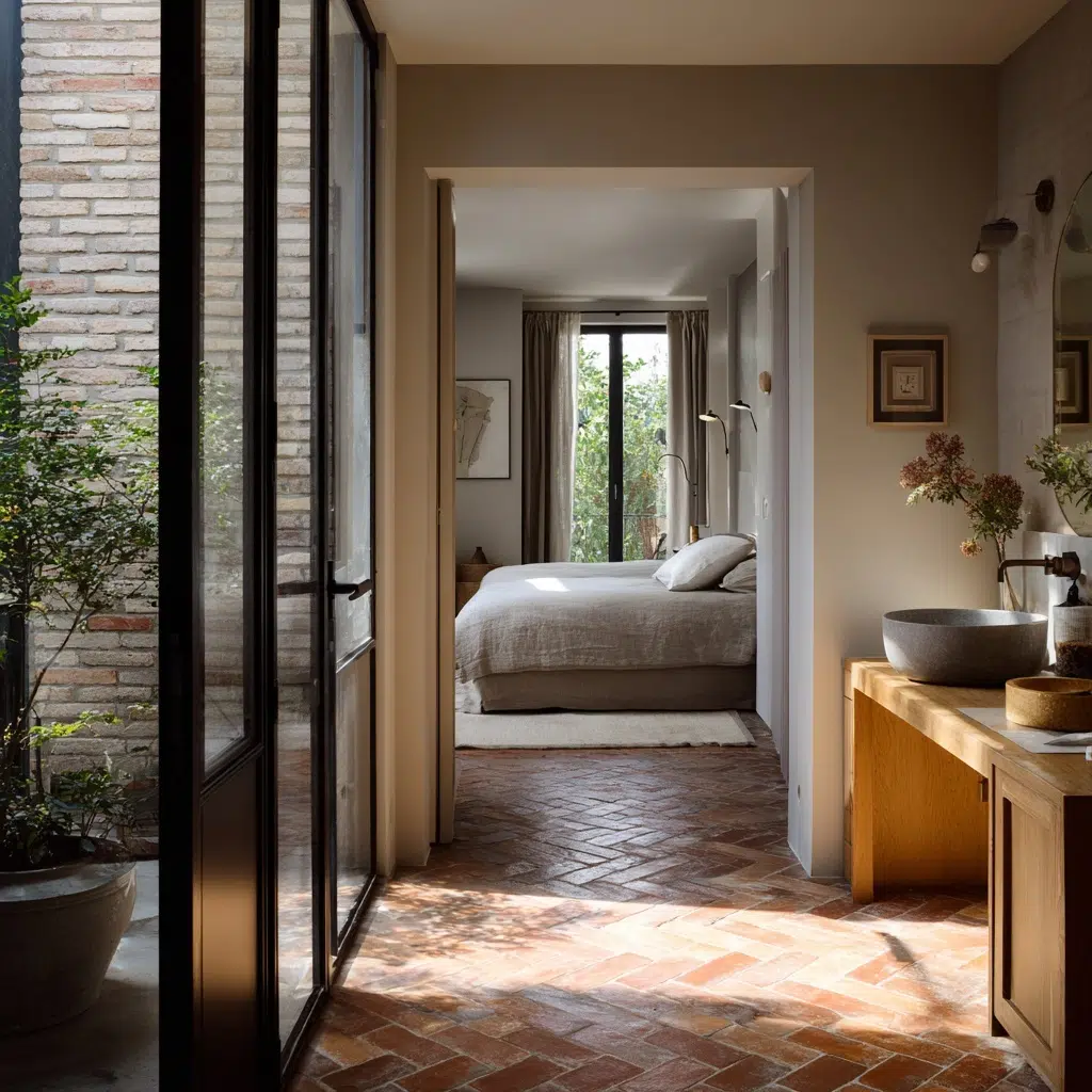 Architecte d’intérieur Seine-et-Marne 2 Optimisation de l'espace avec la réalisation d'une pièce d'eau dans une chambre atypique de maison à Bois le Roi