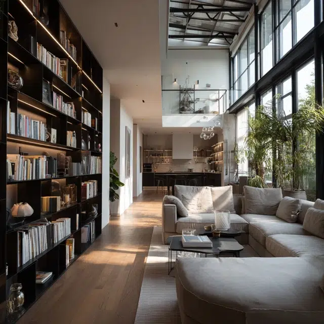 Conception d'une bibliothèque sur mesure pour une maison d'architecte dans l'Essonne